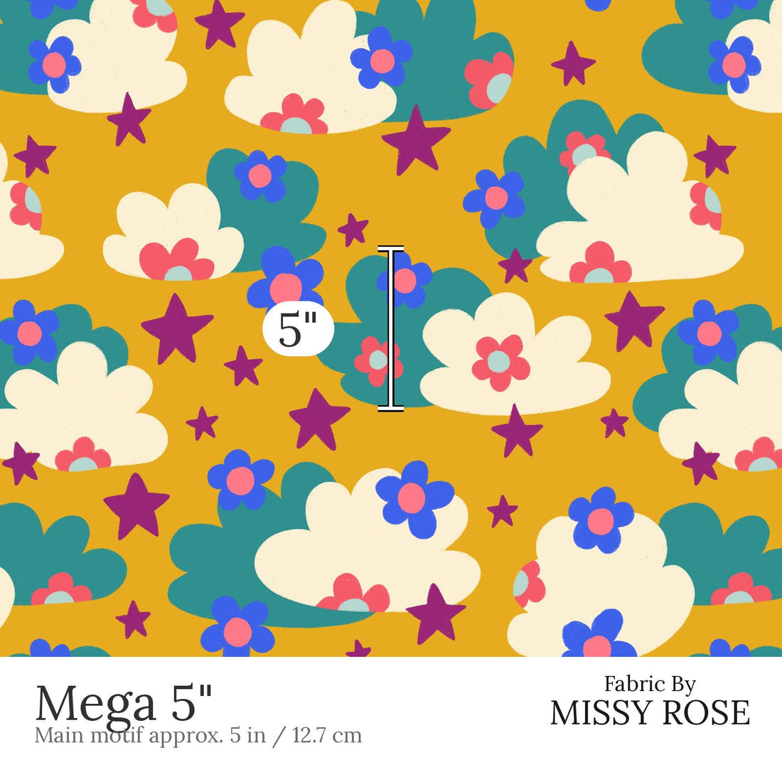 Rosie Browett 21 Mega 5 inch print scale guide | Fabric by Missy Rose