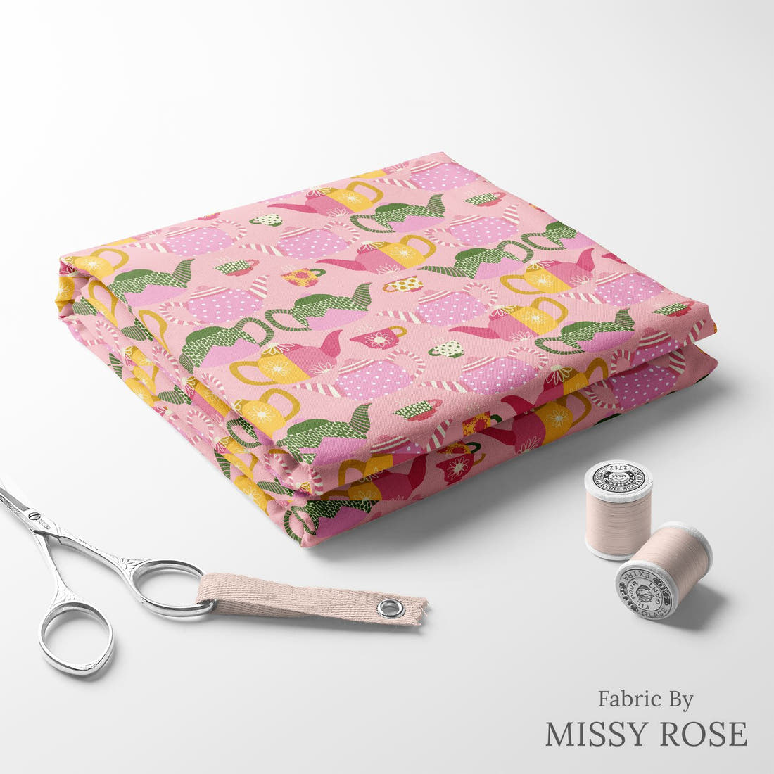 Rosie Browett 22 folded fabric stack with matching thread - pre-order fabric Australia | Fabric by Missy Rose