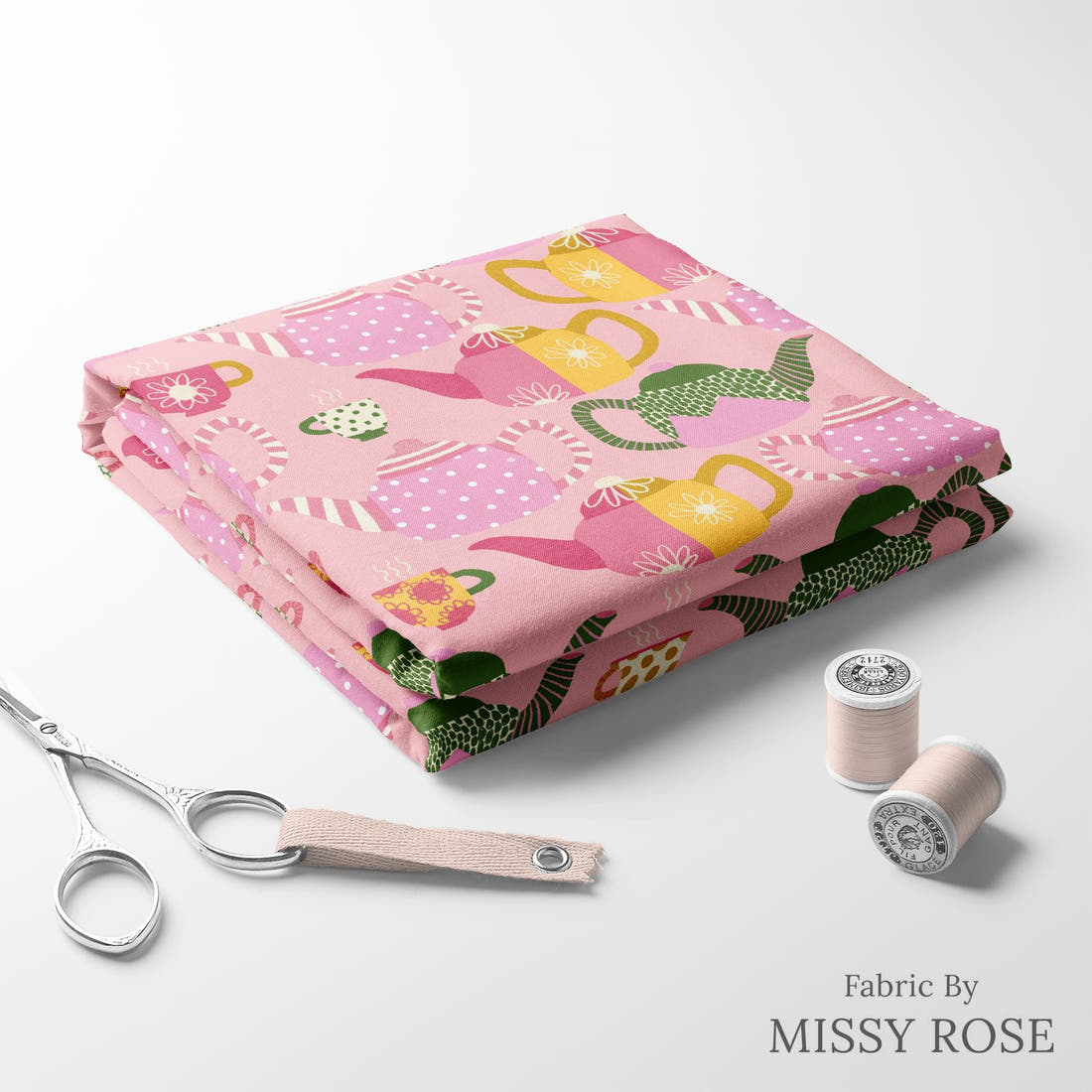 Rosie Browett 22 folded fabric stack with matching thread - pre-order fabric Australia | Fabric by Missy Rose