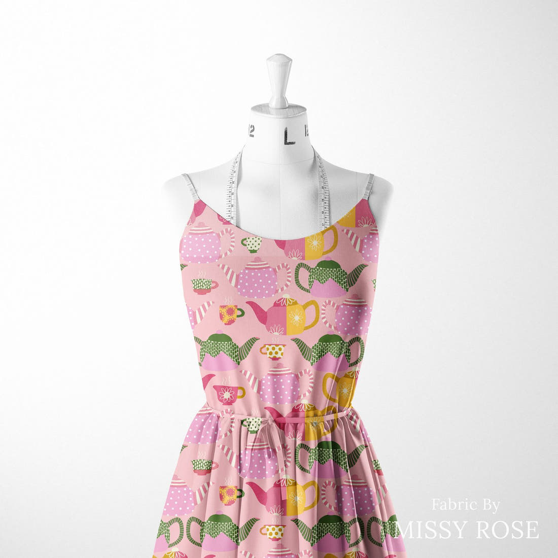 Rosie Browett 22 sewn into a womens dress form - see how the print looks made up | Fabric by Missy Rose
