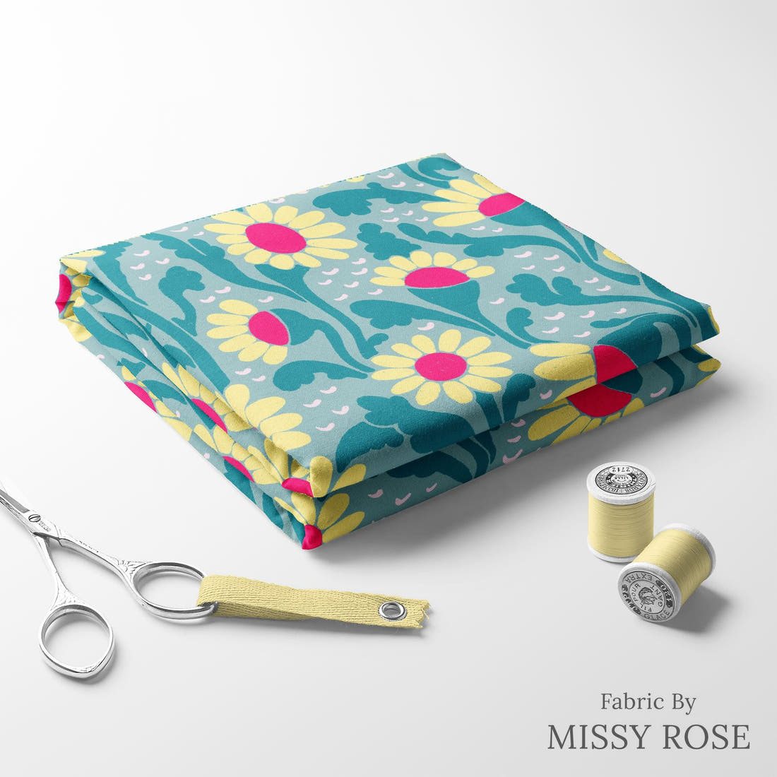 Rosie Browett 23 folded fabric stack with matching thread - pre-order fabric Australia | Fabric by Missy Rose