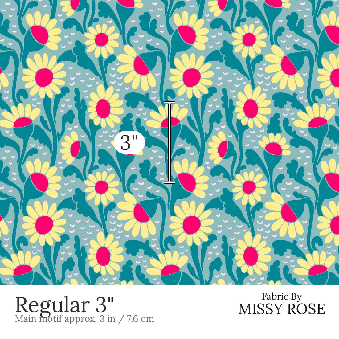 Rosie Browett 23 Regular 3 inch print scale guide | Fabric by Missy Rose