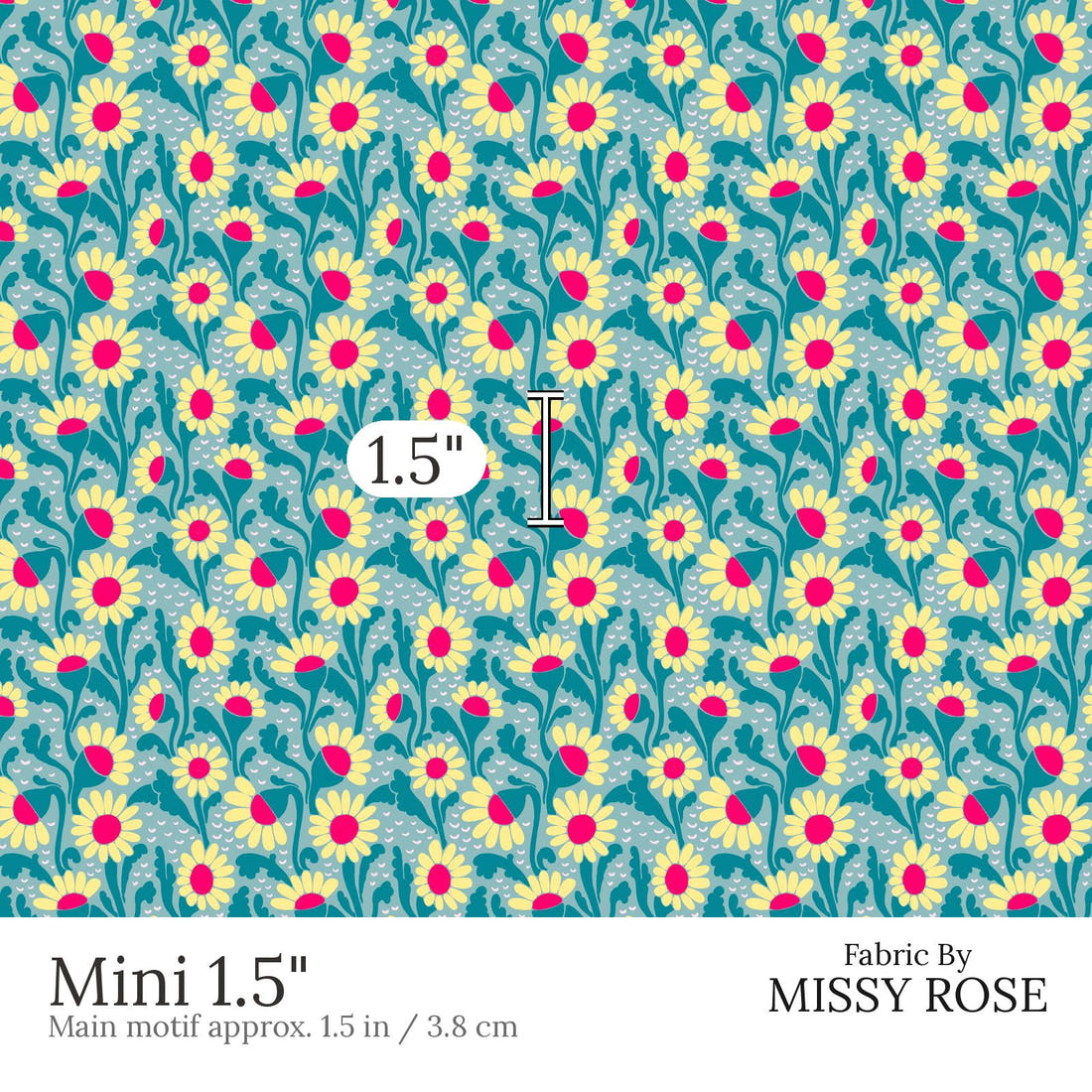 Rosie Browett 23 Mini 1.5 inch print scale guide | Fabric by Missy Rose