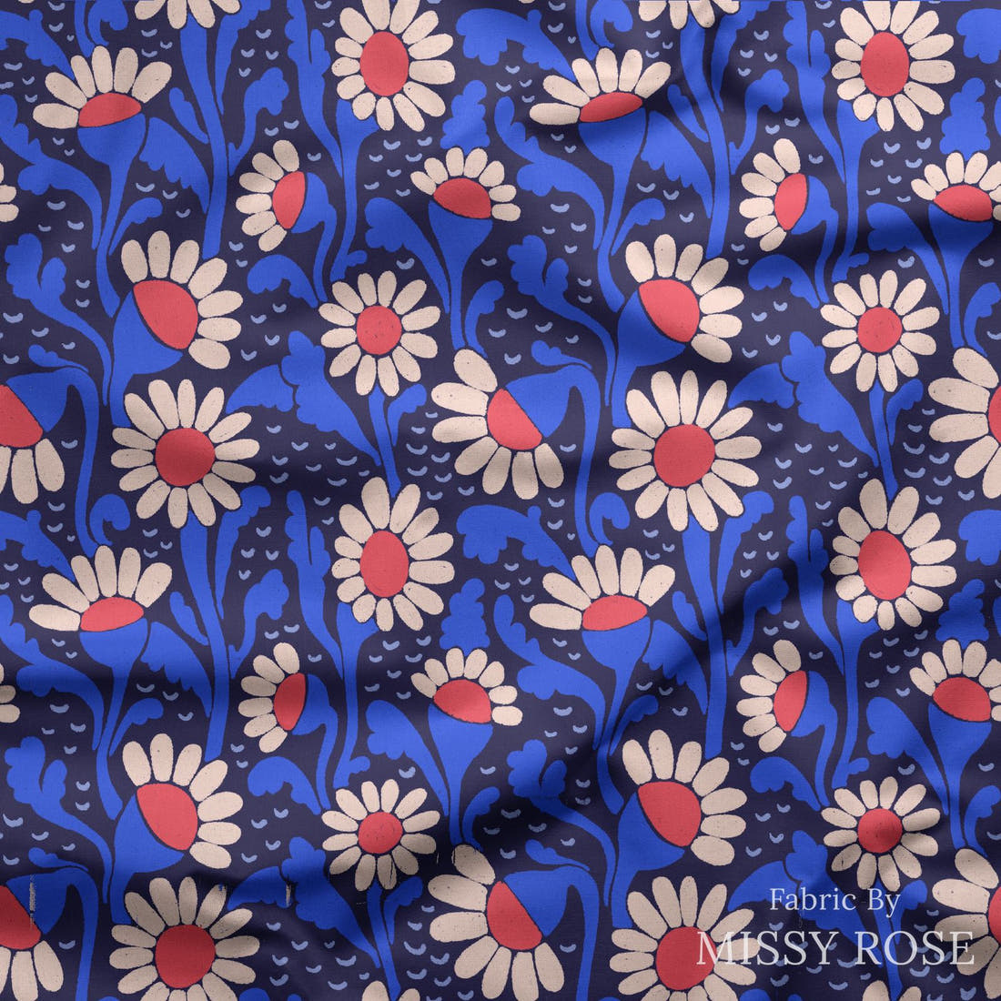 Rosie Browett 24 draped fabric mockup - custom printed fabric by the metre | Fabric by Missy Rose