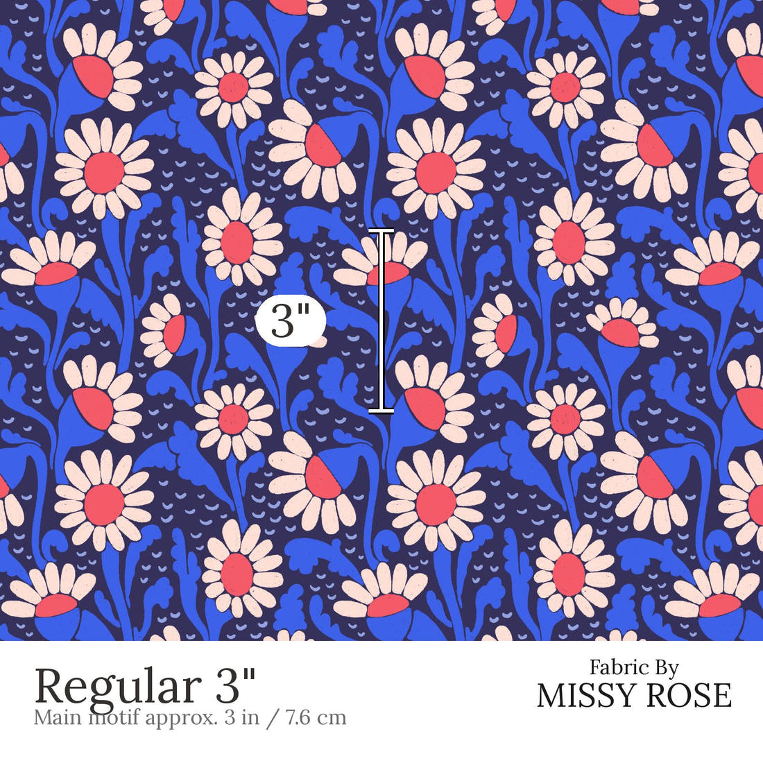 Rosie Browett 24 Regular 3 inch print scale guide | Fabric by Missy Rose