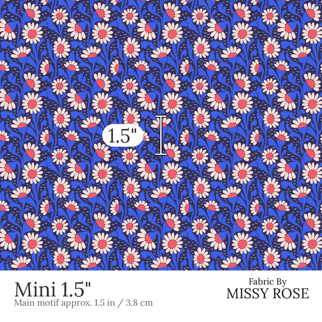 Rosie Browett 24 Mini 1.5 inch print scale guide | Fabric by Missy Rose