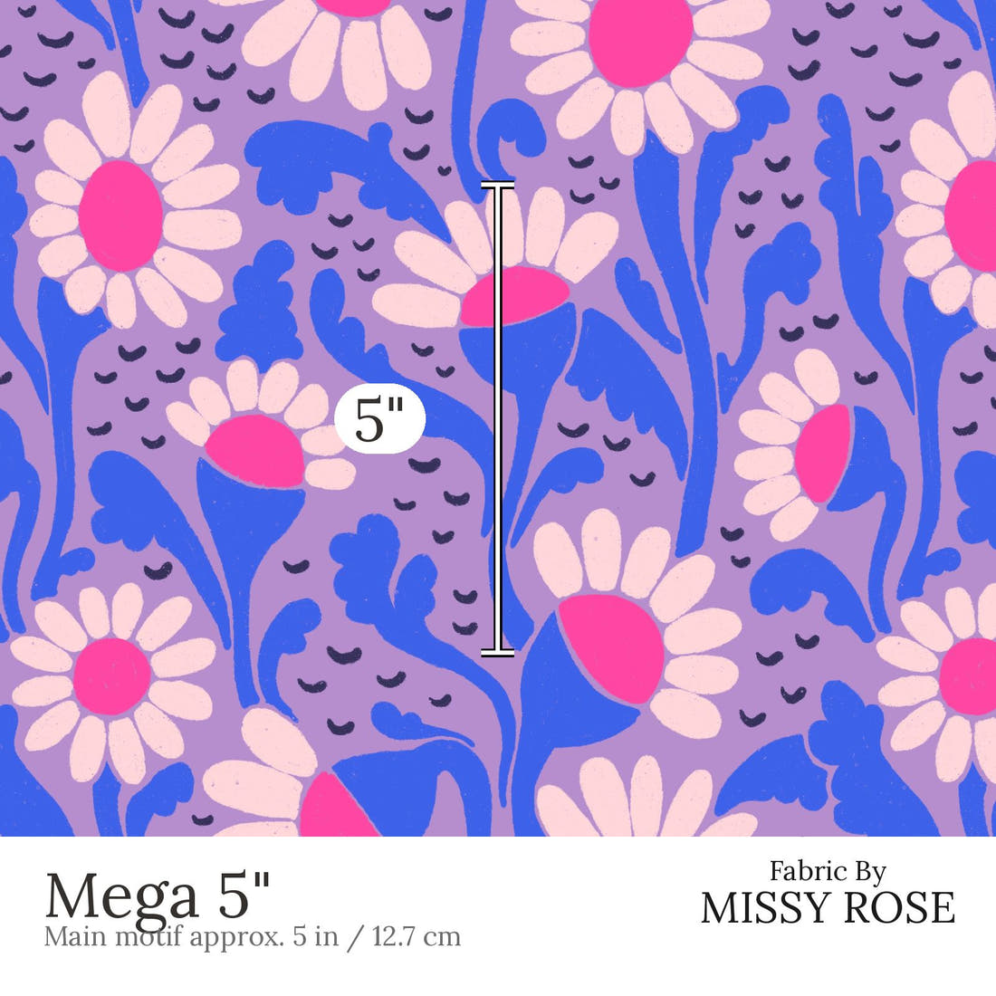 Rosie Browett 25 Mega 5 inch print scale guide | Fabric by Missy Rose