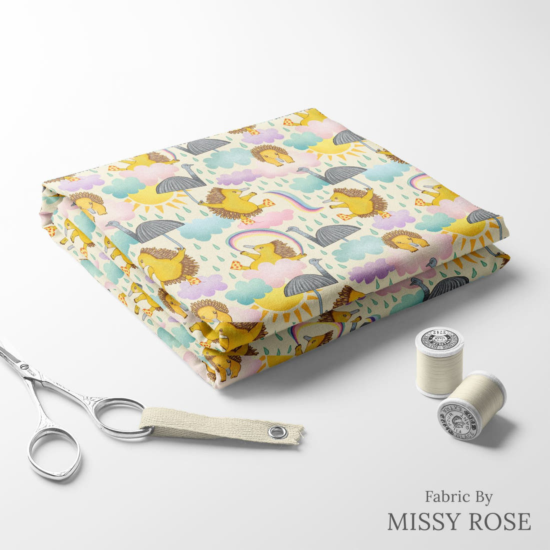 Rosie Browett 26 folded fabric stack with matching thread - pre-order fabric Australia | Fabric by Missy Rose