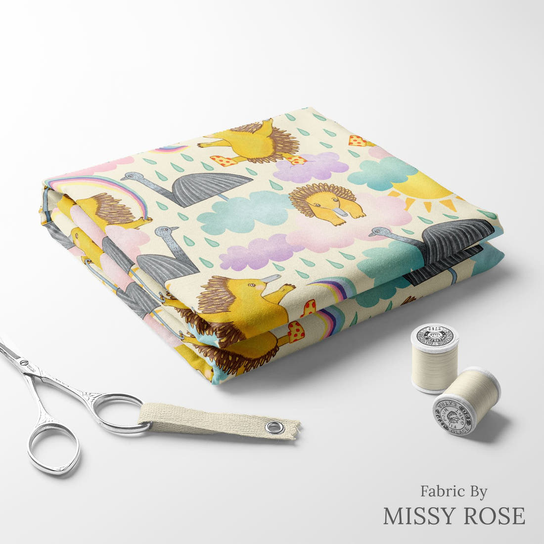 Rosie Browett 26 folded fabric stack with matching thread - pre-order fabric Australia | Fabric by Missy Rose
