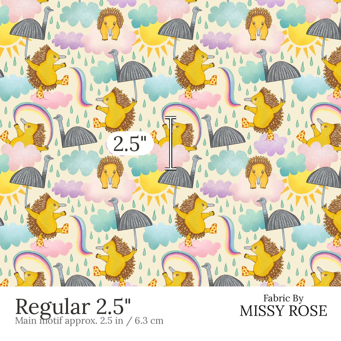Rosie Browett 26 Regular 2.5 inch print scale guide | Fabric by Missy Rose