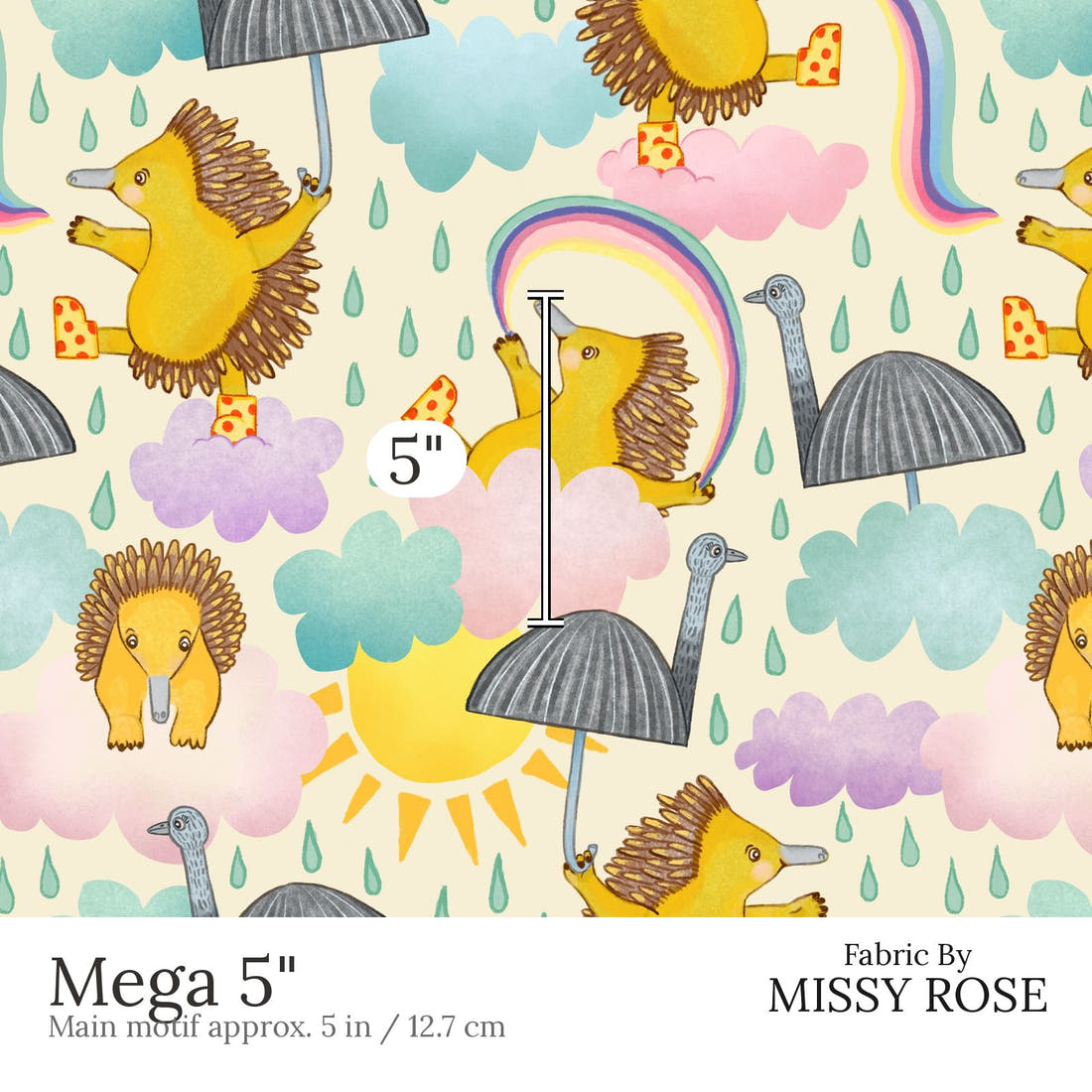 Rosie Browett 26 Mega 5 inch print scale guide | Fabric by Missy Rose