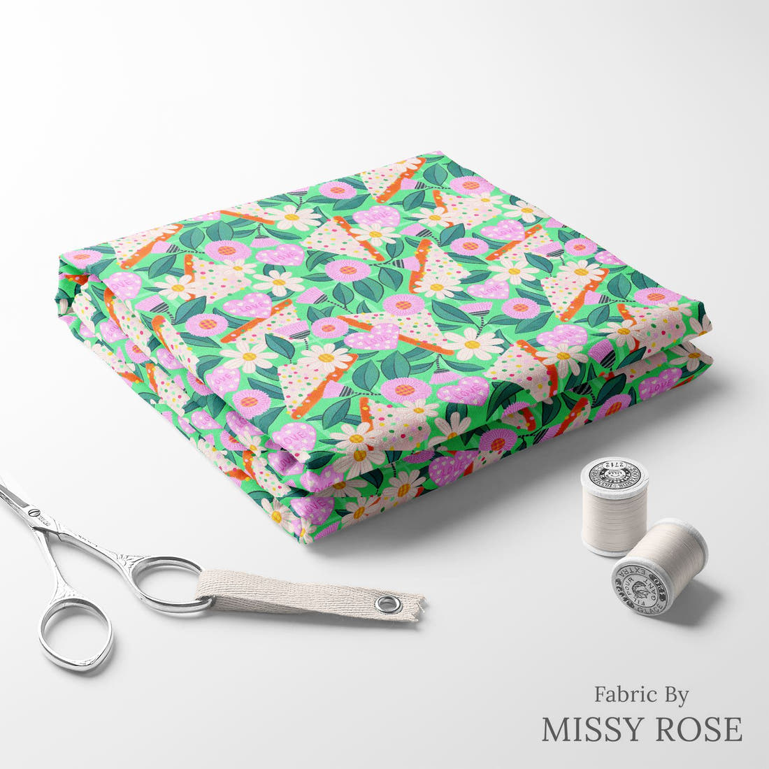 Rosie Browett 27 folded fabric stack with matching thread - pre-order fabric Australia | Fabric by Missy Rose