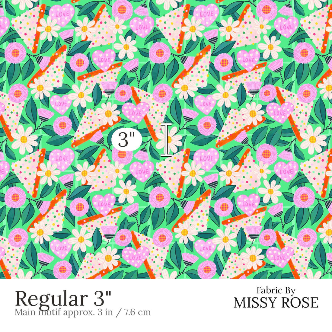 Rosie Browett 27 Regular 3 inch print scale guide | Fabric by Missy Rose