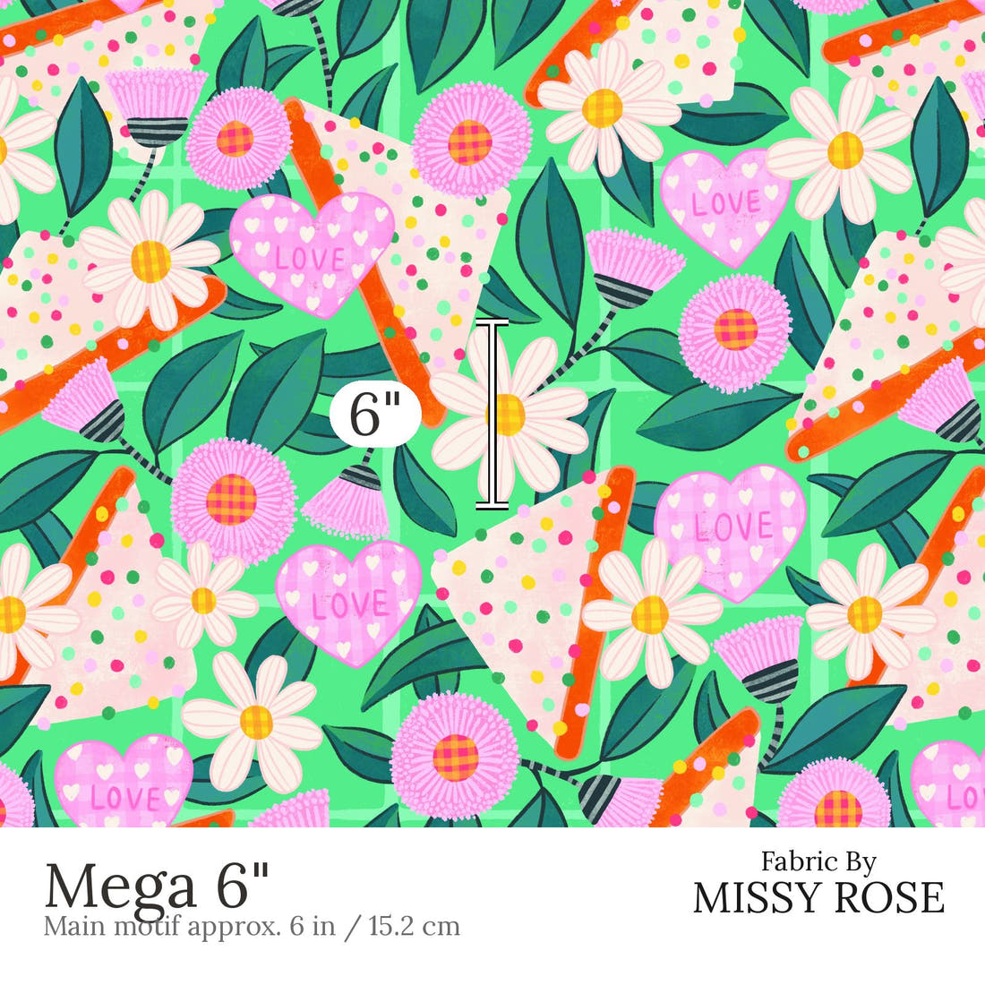 Rosie Browett 27 Mega 6 inch print scale guide | Fabric by Missy Rose