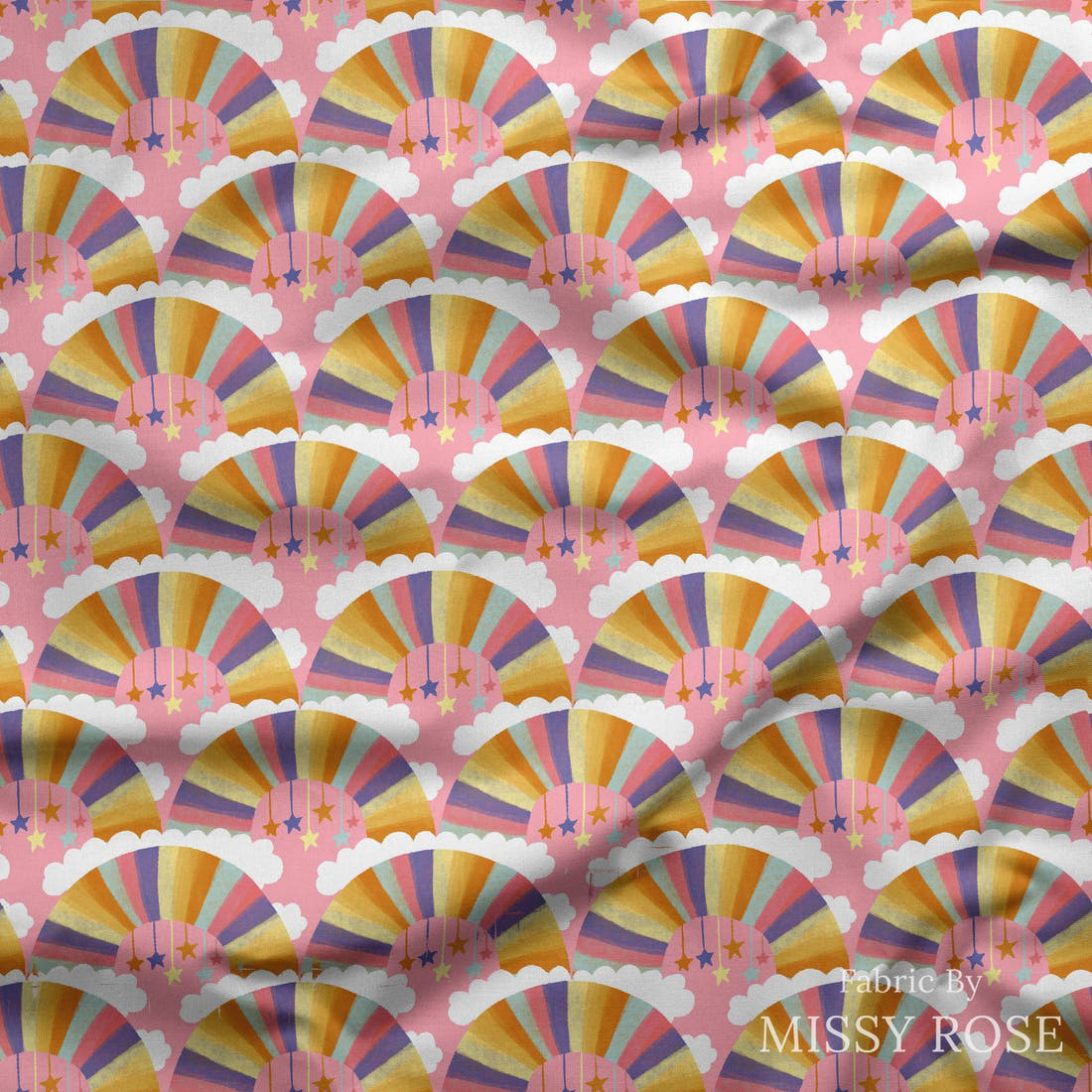 Rosie Browett 28 draped fabric mockup - custom printed fabric by the metre | Fabric by Missy Rose