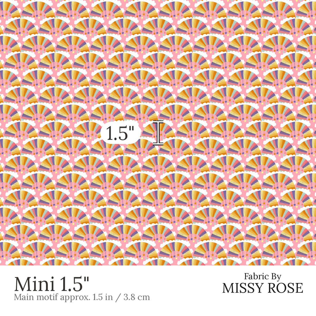 Rosie Browett 28 Mini 1.5 inch print scale guide | Fabric by Missy Rose