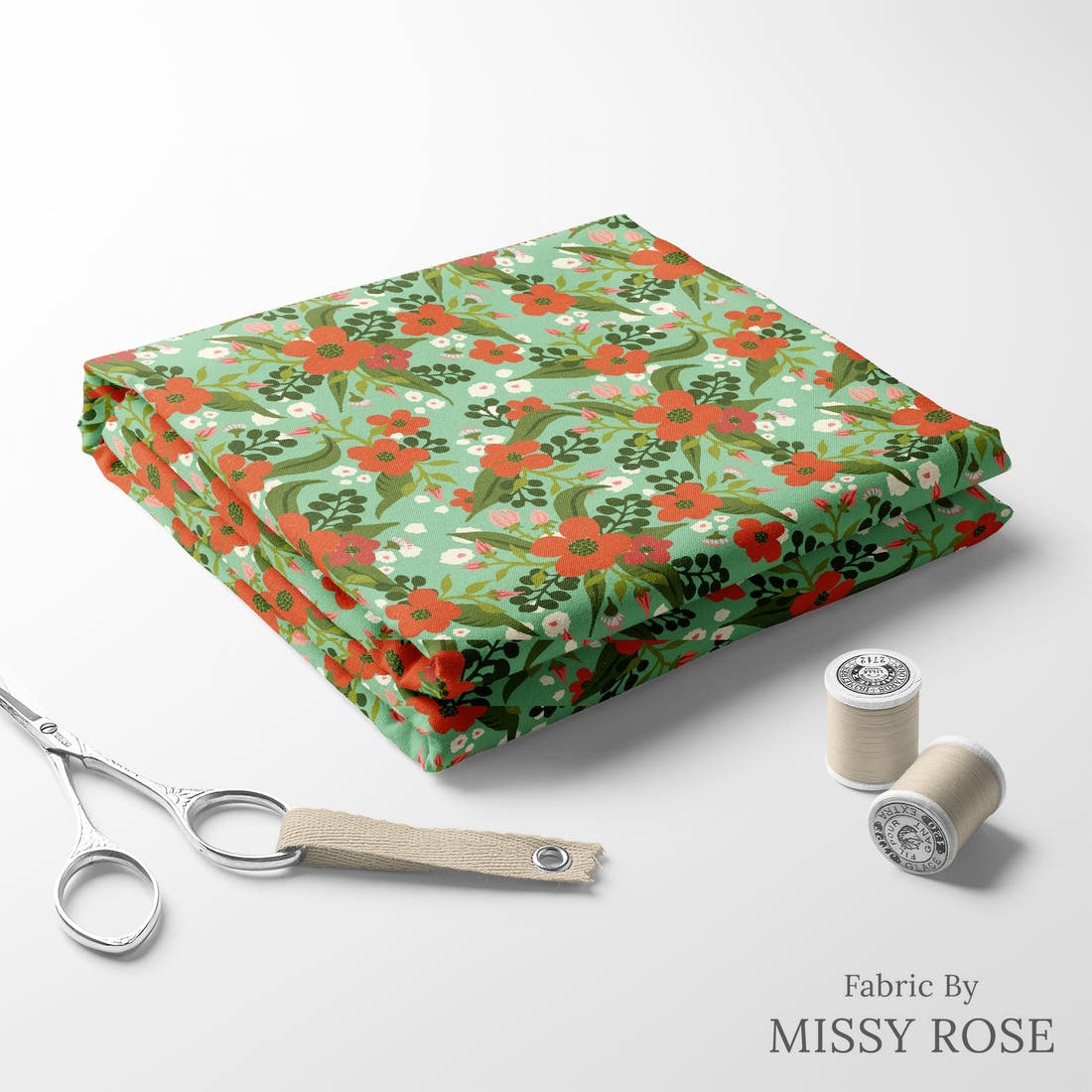 Rosie Browett 29 folded fabric stack with matching thread - pre-order fabric Australia | Fabric by Missy Rose