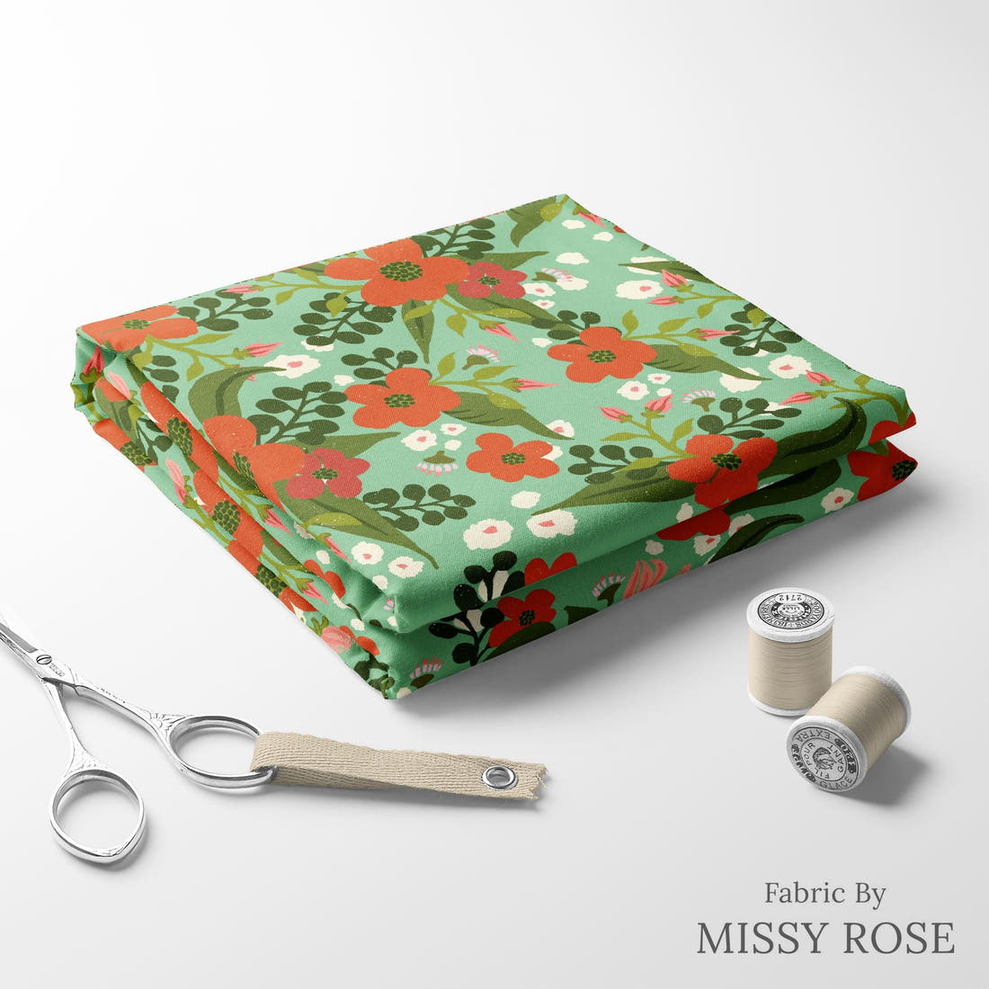 Rosie Browett 29 folded fabric stack with matching thread - pre-order fabric Australia | Fabric by Missy Rose