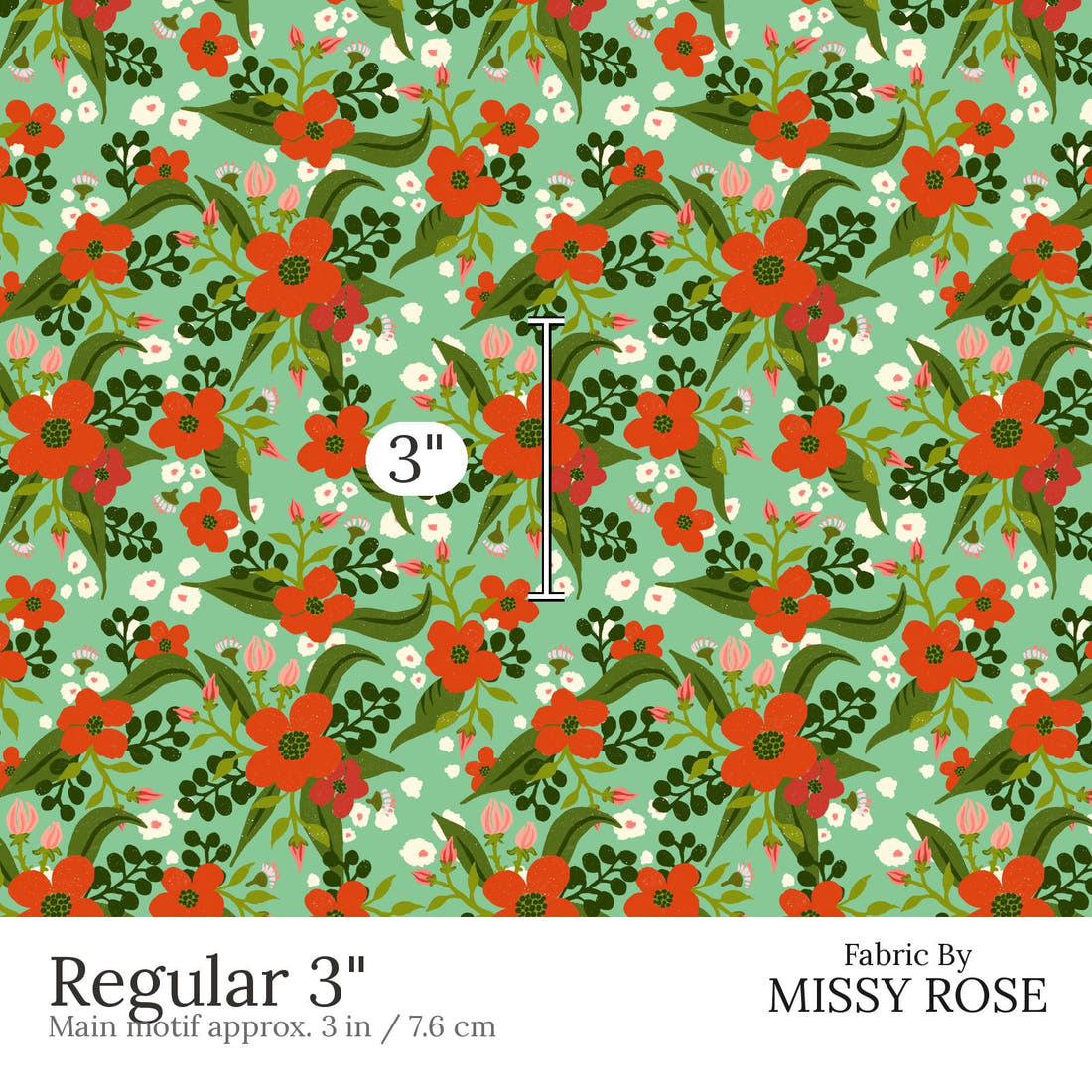 Rosie Browett 29 Regular 3 inch print scale guide | Fabric by Missy Rose