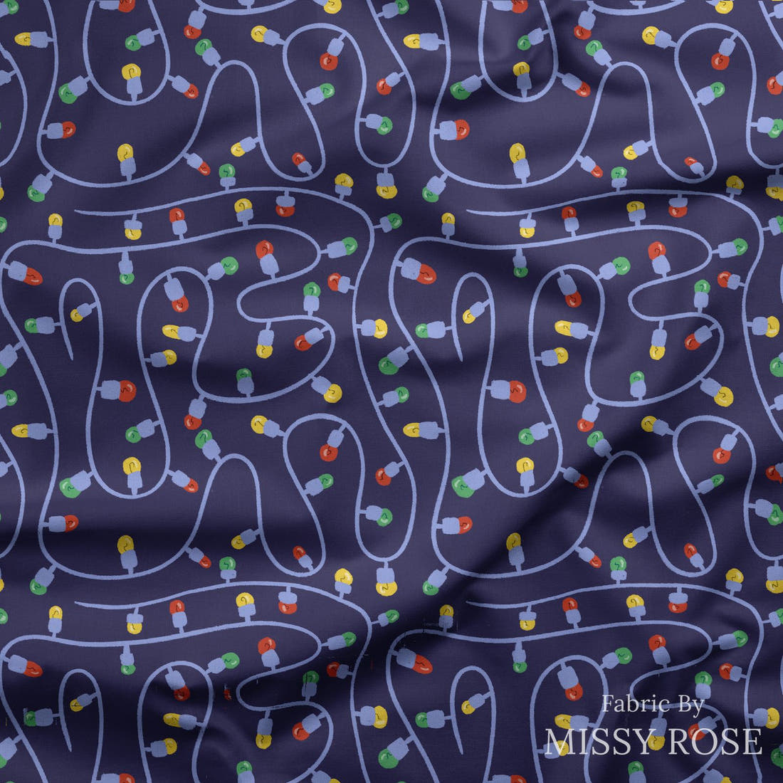 Rosie Browett 30 draped fabric mockup - custom printed fabric by the metre | Fabric by Missy Rose