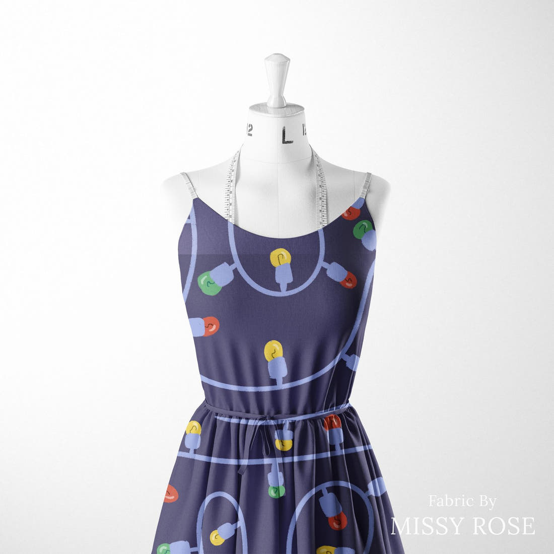 Rosie Browett 30 sewn into a womens dress form - see how the print looks made up | Fabric by Missy Rose