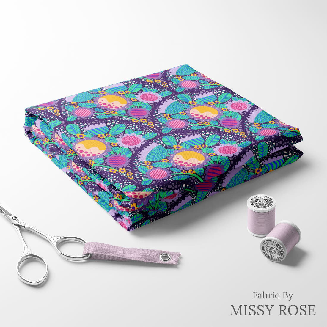 Rosie Browett 31 folded fabric stack with matching thread - pre-order fabric Australia | Fabric by Missy Rose