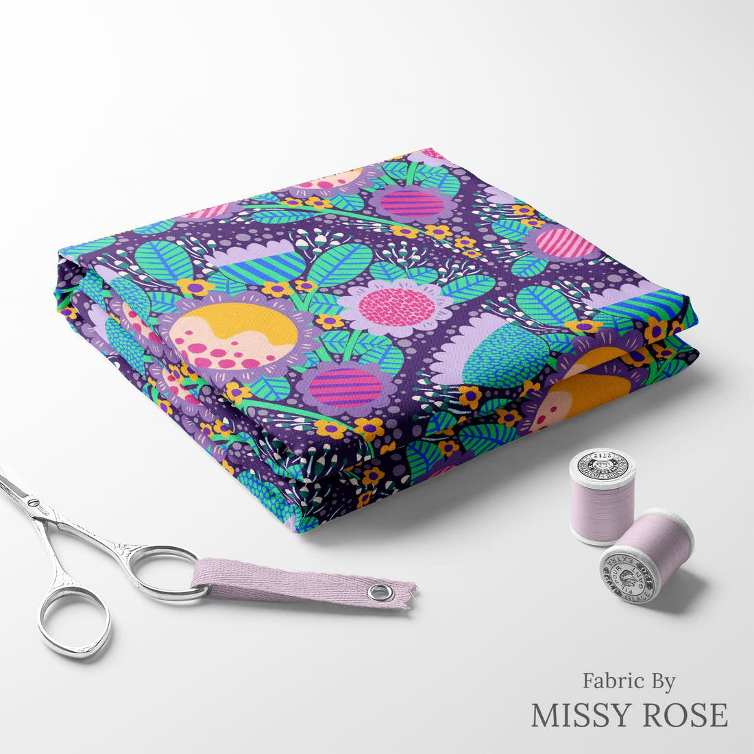 Rosie Browett 31 folded fabric stack with matching thread - pre-order fabric Australia | Fabric by Missy Rose