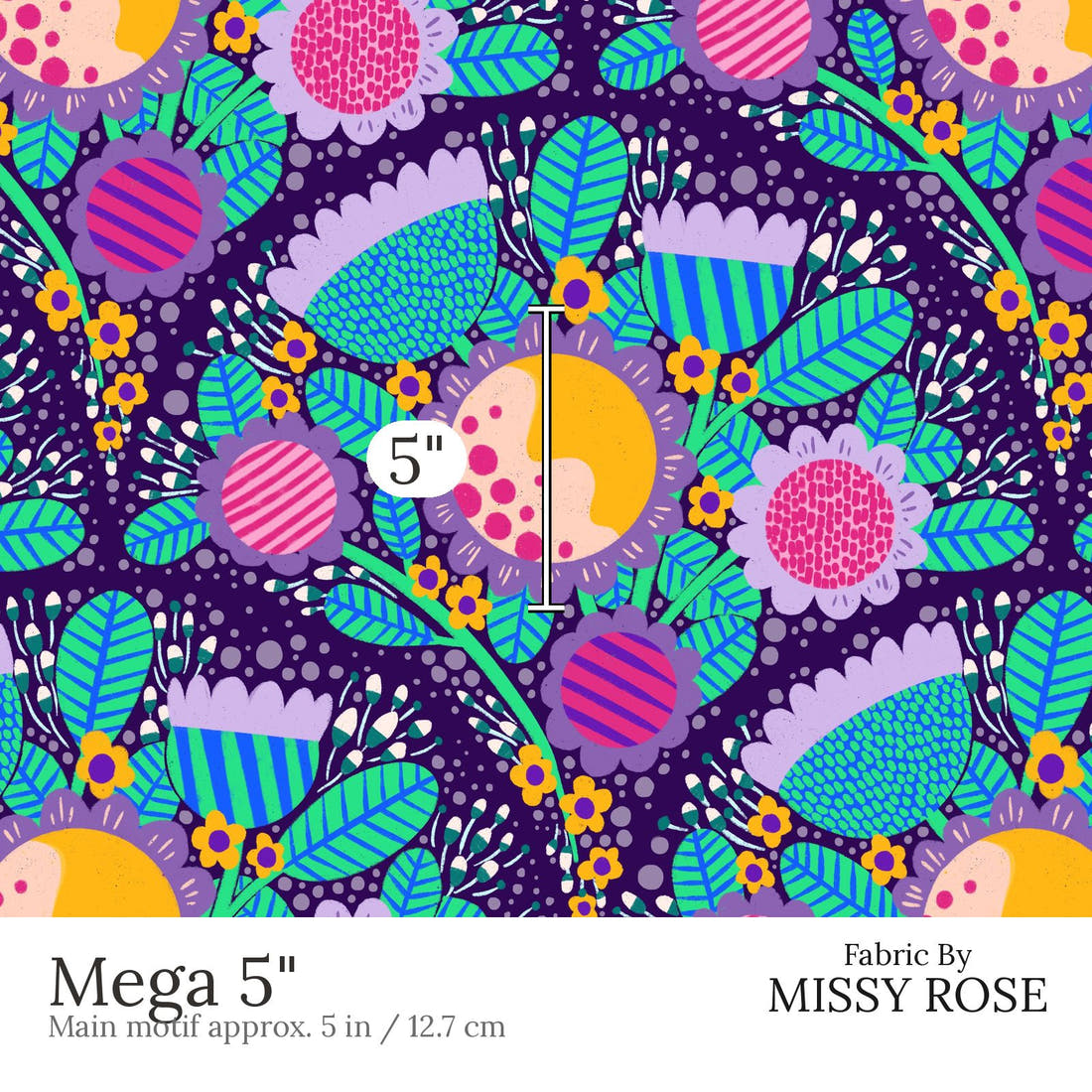 Rosie Browett 31 Mega 5 inch print scale guide | Fabric by Missy Rose