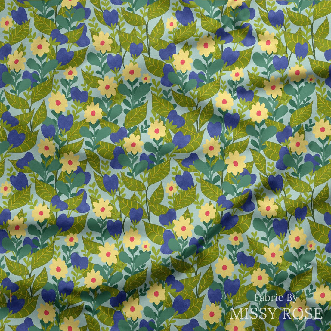 Rosie Browett 32 draped fabric mockup - custom printed fabric by the metre | Fabric by Missy Rose