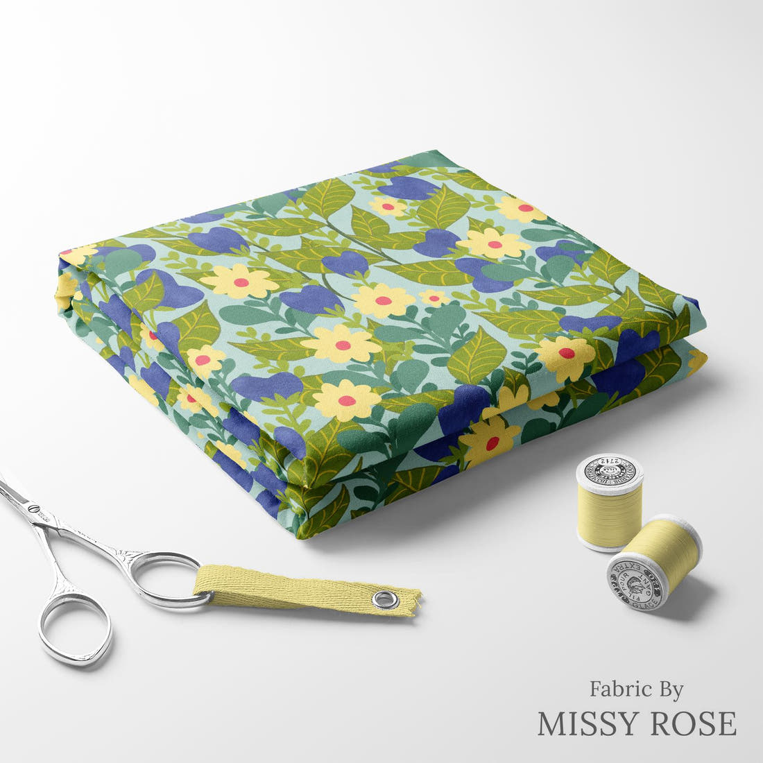 Rosie Browett 32 folded fabric stack with matching thread - pre-order fabric Australia | Fabric by Missy Rose