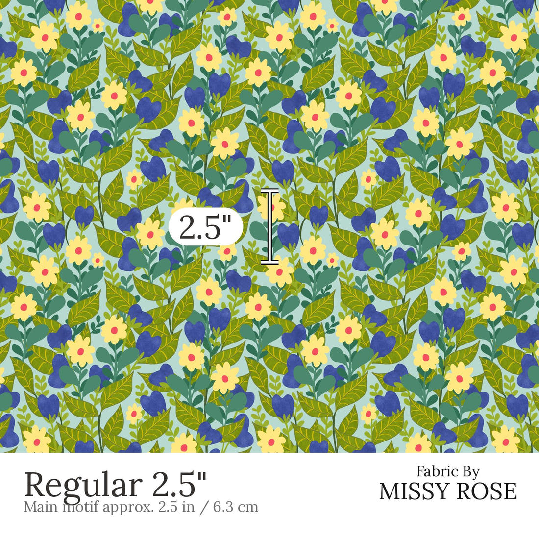 Rosie Browett 32 Regular 2.5 inch print scale guide | Fabric by Missy Rose