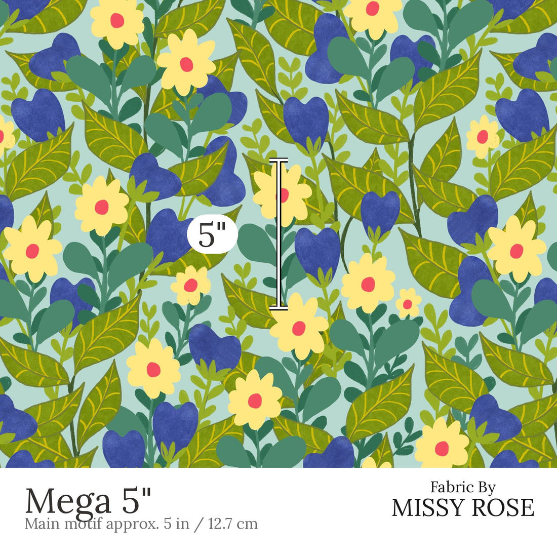 Rosie Browett 32 Mega 5 inch print scale guide | Fabric by Missy Rose