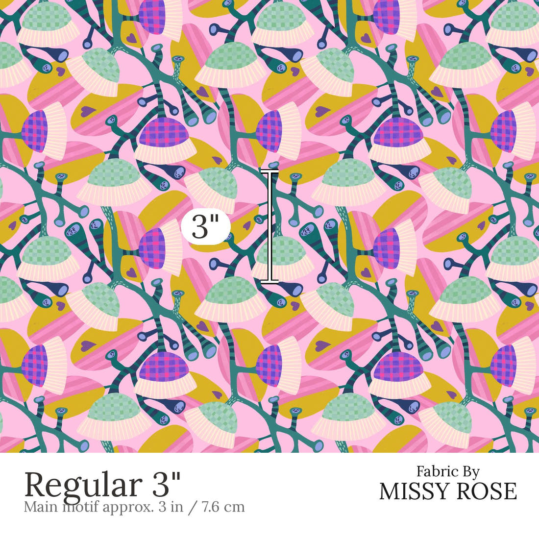 Rosie Browett 33 Regular 3 inch print scale guide | Fabric by Missy Rose