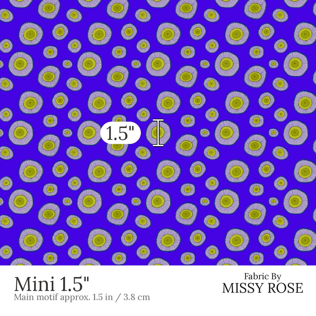 Rosie Browett 34 Mini 1.5 inch print scale guide | Fabric by Missy Rose