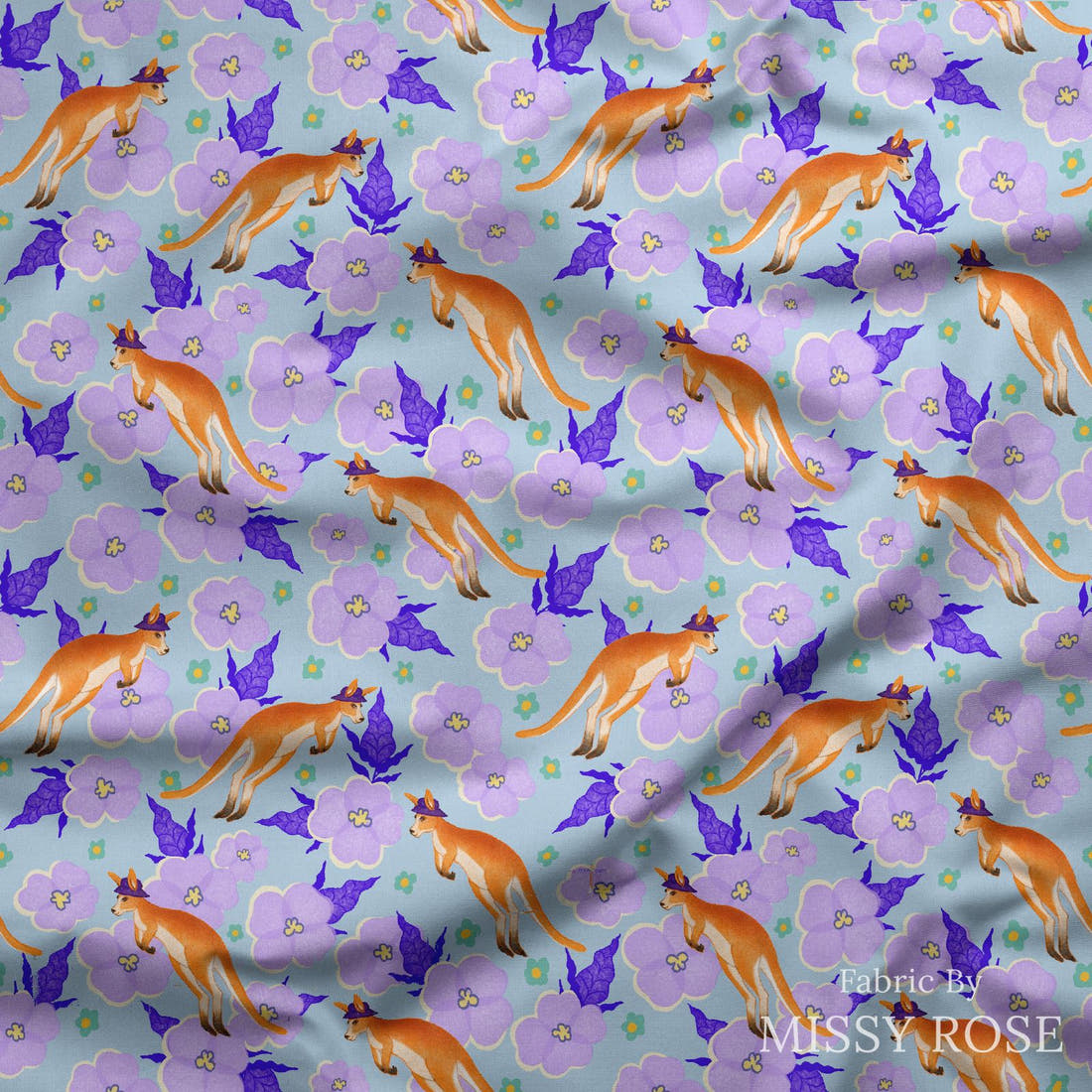 Rosie Browett 35 draped fabric mockup - custom printed fabric by the metre | Fabric by Missy Rose