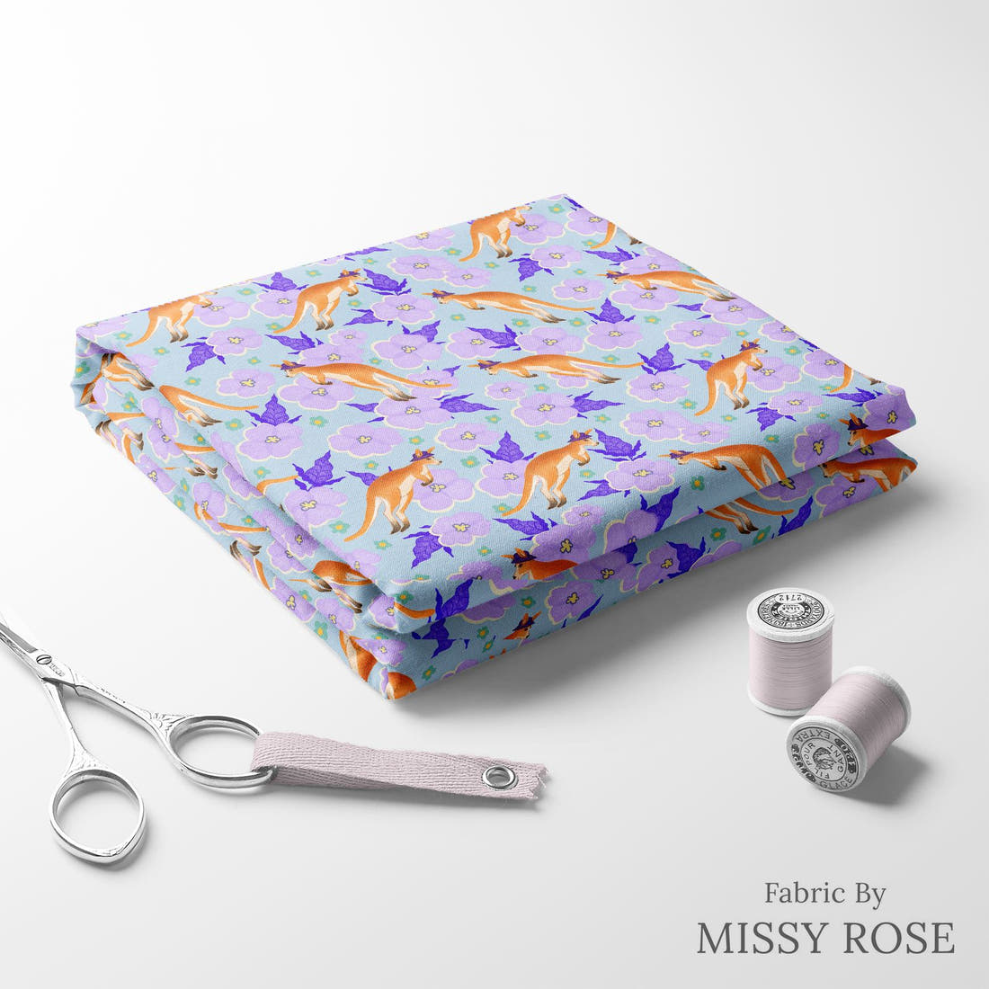 Rosie Browett 35 folded fabric stack with matching thread - pre-order fabric Australia | Fabric by Missy Rose