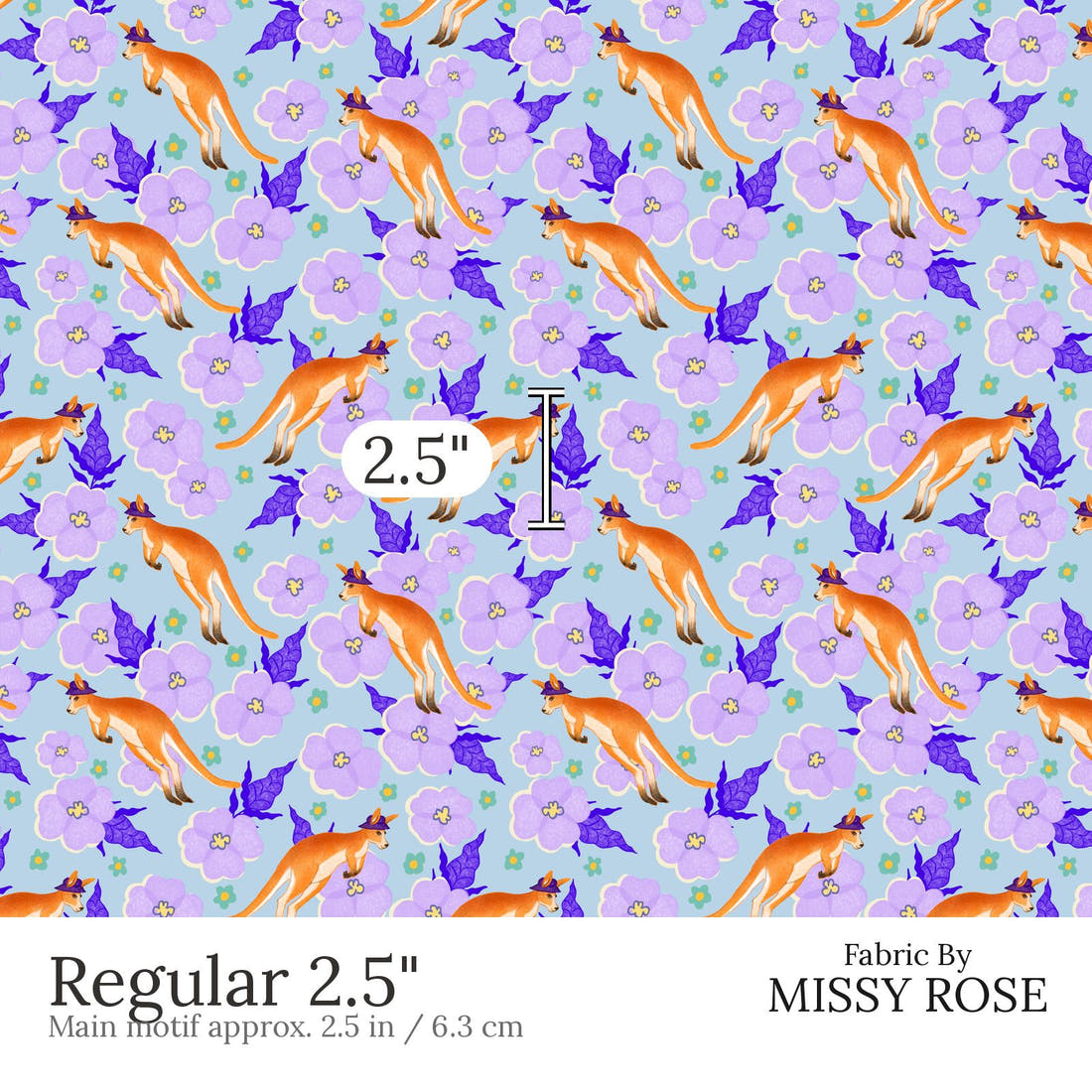 Rosie Browett 35 Regular 2.5 inch print scale guide | Fabric by Missy Rose