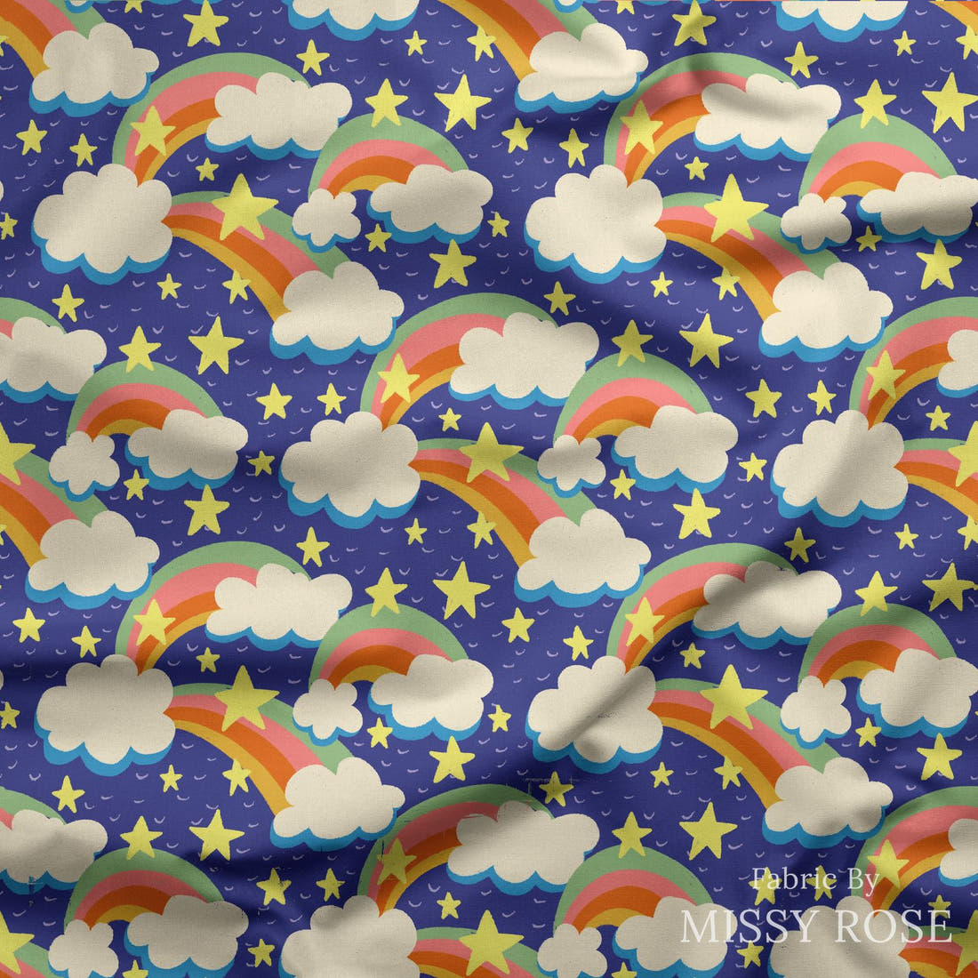 Rosie Browett 37 draped fabric mockup - custom printed fabric by the metre | Fabric by Missy Rose