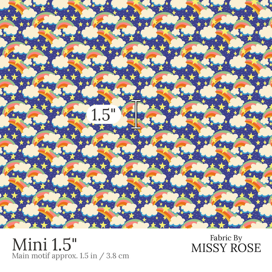 Rosie Browett 37 Mini 1.5 inch print scale guide | Fabric by Missy Rose