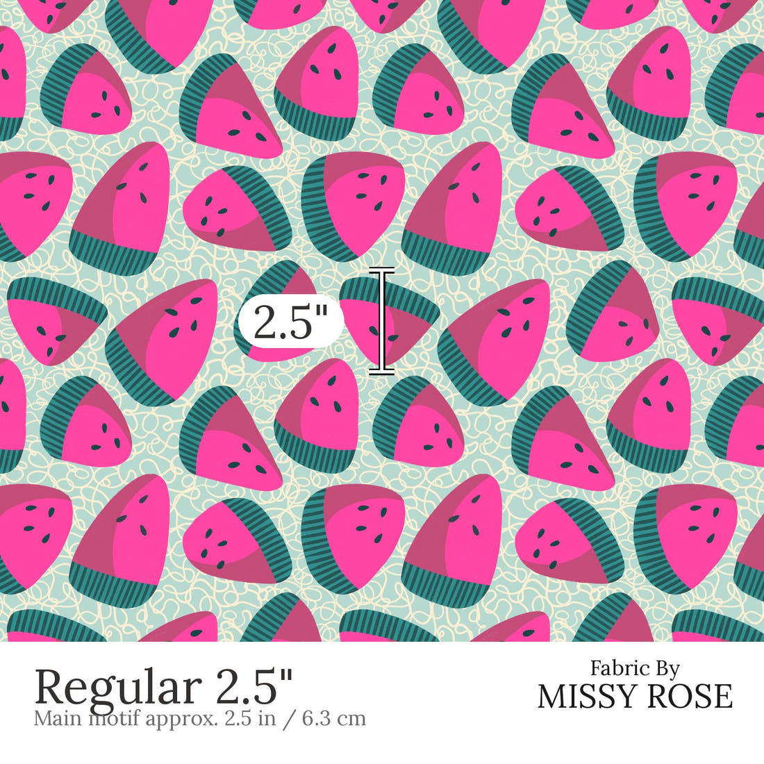 Rosie Browett 38 Regular 2.5 inch print scale guide | Fabric by Missy Rose