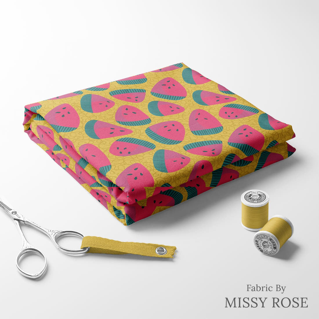 Rosie Browett 39 folded fabric stack with matching thread - pre-order fabric Australia | Fabric by Missy Rose