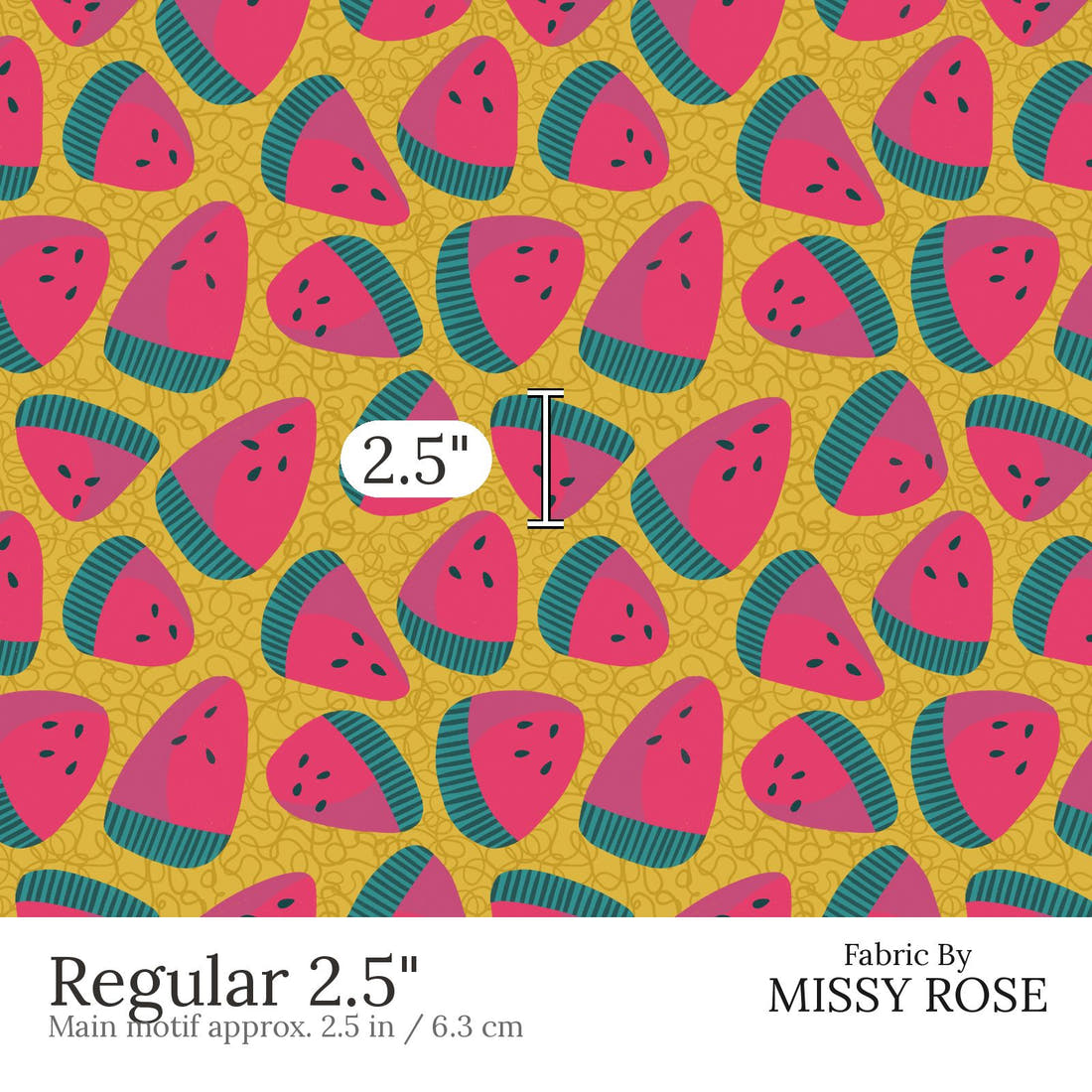 Rosie Browett 39 Regular 2.5 inch print scale guide | Fabric by Missy Rose