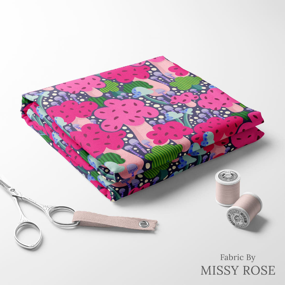 Rosie Browett 40 folded fabric stack with matching thread - pre-order fabric Australia | Fabric by Missy Rose