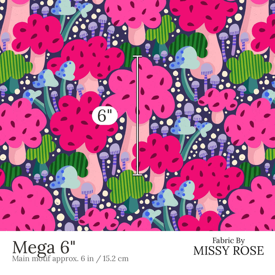 Rosie Browett 40 Mega 6 inch print scale guide | Fabric by Missy Rose