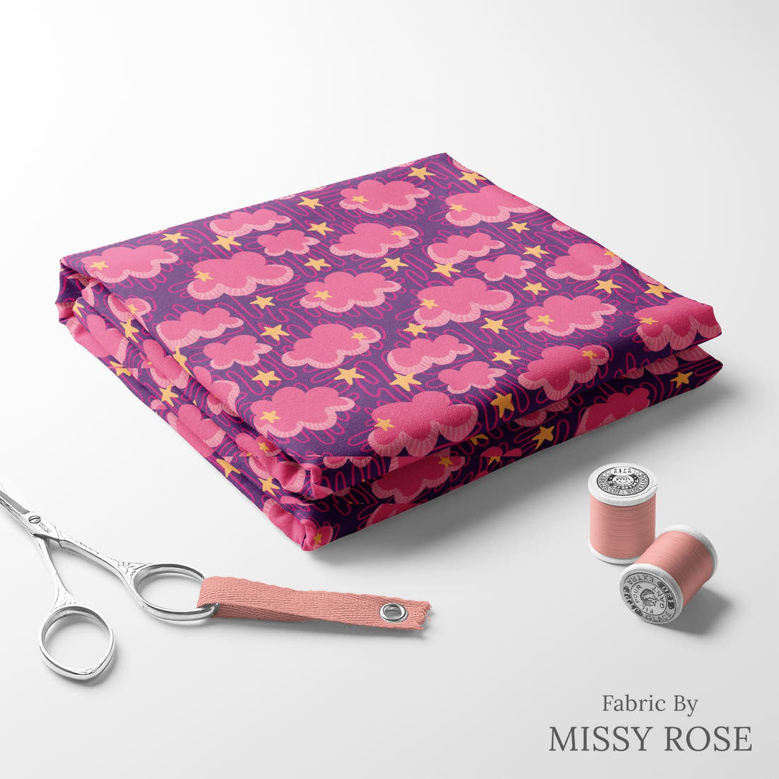 Rosie Browett 41 folded fabric stack with matching thread - pre-order fabric Australia | Fabric by Missy Rose