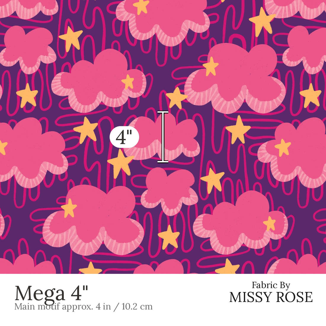 Rosie Browett 41 Mega 4 inch print scale guide | Fabric by Missy Rose