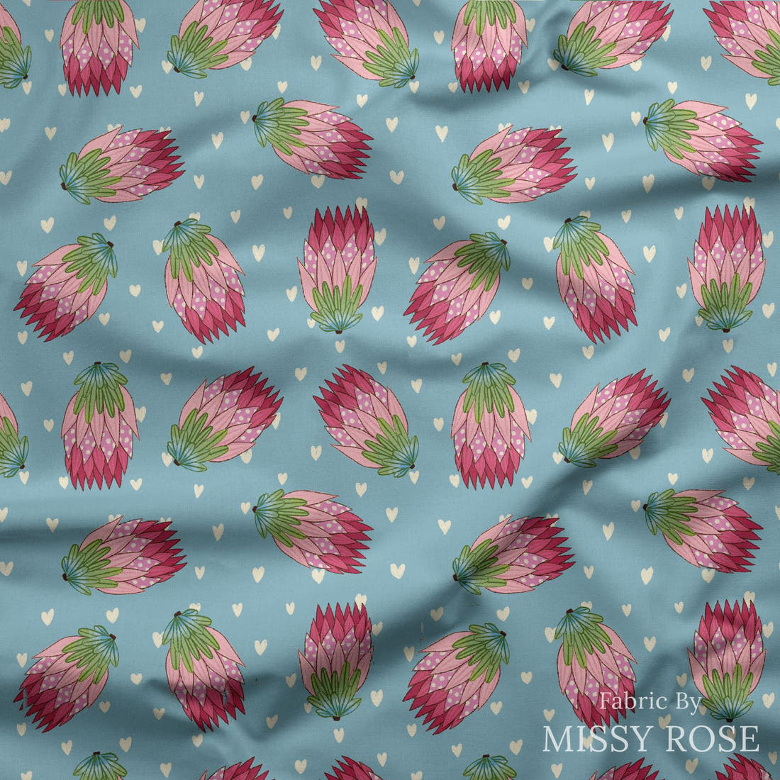Rosie Browett 43 draped fabric mockup - custom printed fabric by the metre | Fabric by Missy Rose