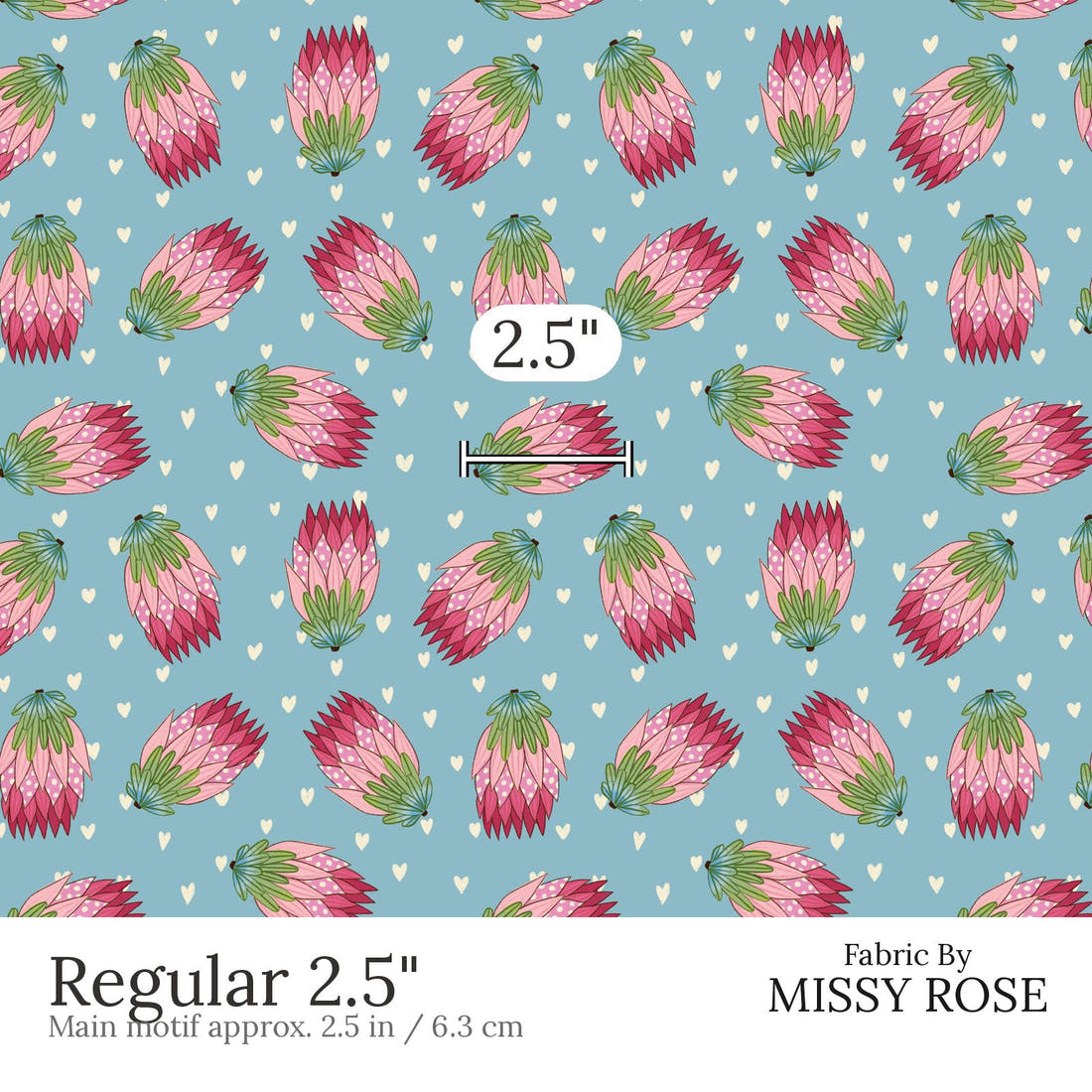 Rosie Browett 43 Regular 2.5 inch print scale guide | Fabric by Missy Rose
