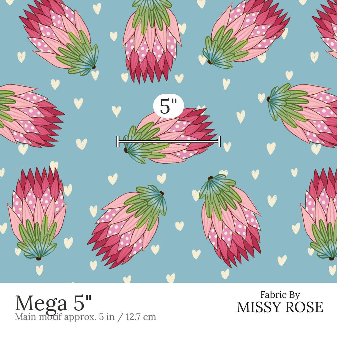Rosie Browett 43 Mega 5 inch print scale guide | Fabric by Missy Rose