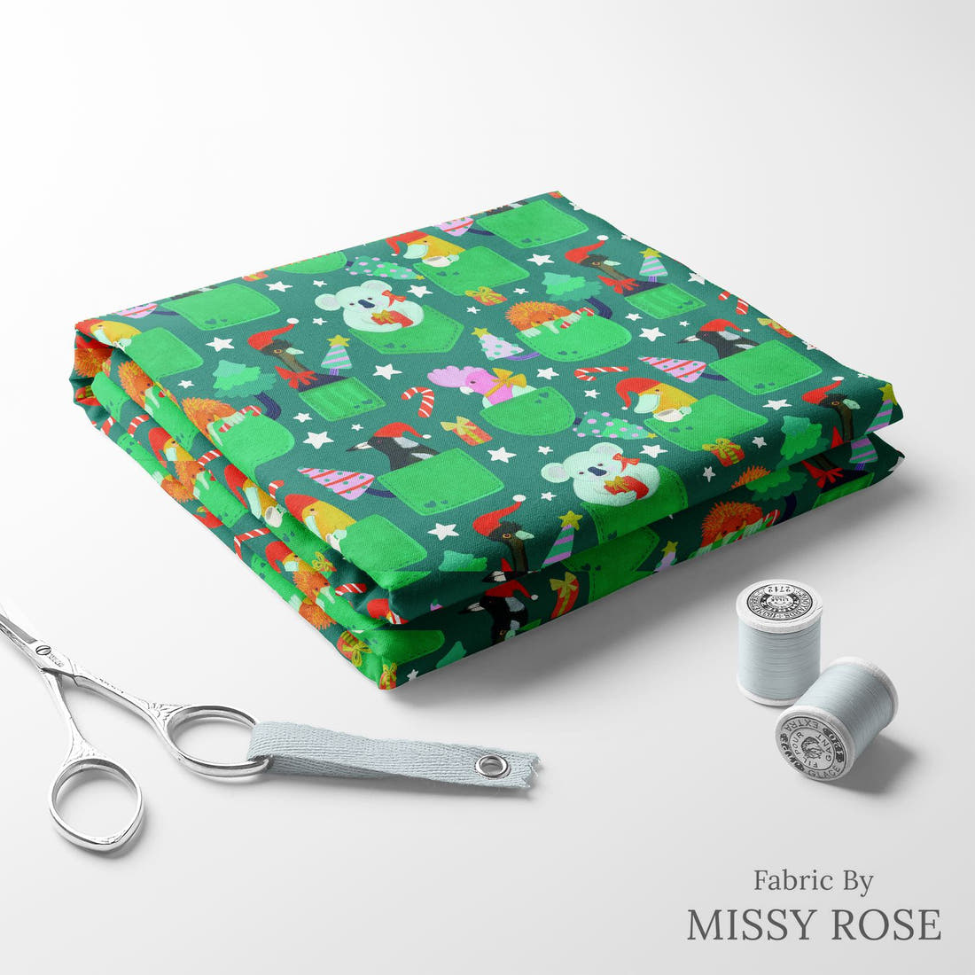 Rosie Browett 45 folded fabric stack with matching thread - pre-order fabric Australia | Fabric by Missy Rose